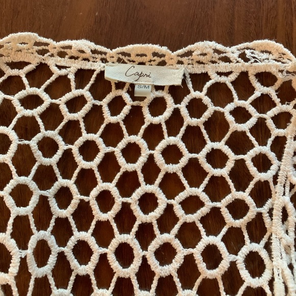 Ivory Crochet Cardigan S/M - Picture 2 of 4